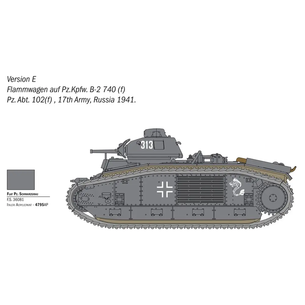 Char B1 Bis - Italeri 25766 - 1/56 - 9