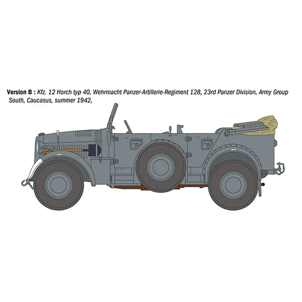Véhicule Kfz.12 Horch Typ 40 Début Production WWII - ITALERI 6597 - 1/35 - 3
