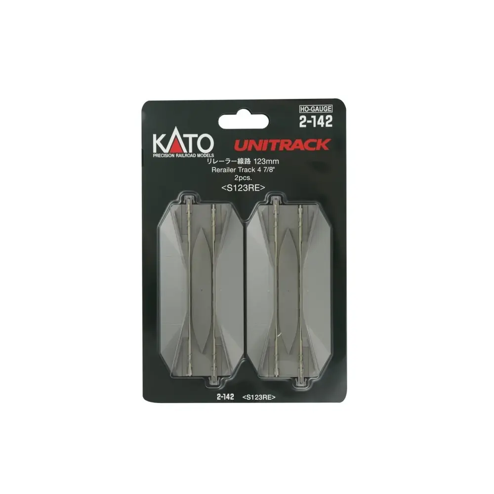 2 enrailleurs Unitrack (S123RE) 123mm - Kato 2-142 - HO 1/87 - 2R - 4