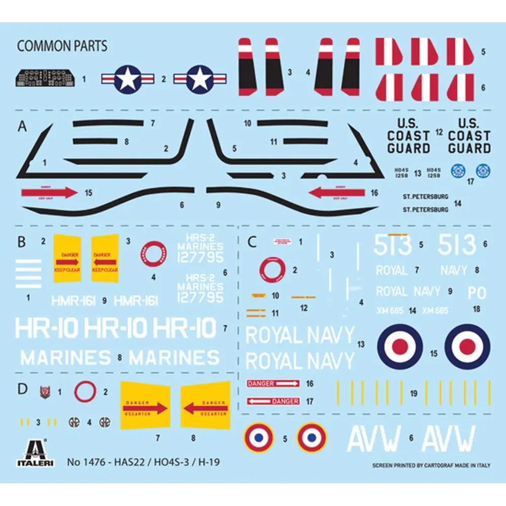 Hélicoptère HO4S-3 / HAS.7 / H-19 - Italeri 1476 - 1/72 - 7