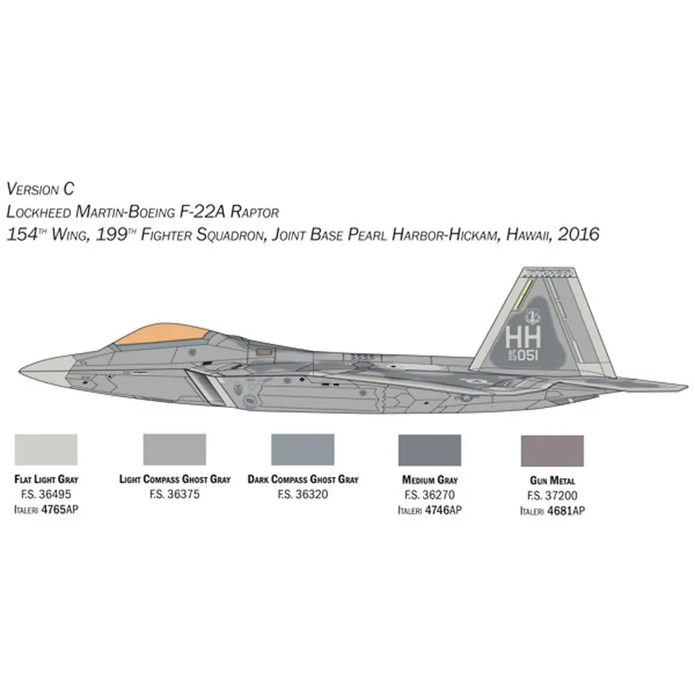 Avion F-22A Raptor - ITALERI I2822 - 1/48 - 2000 - 5