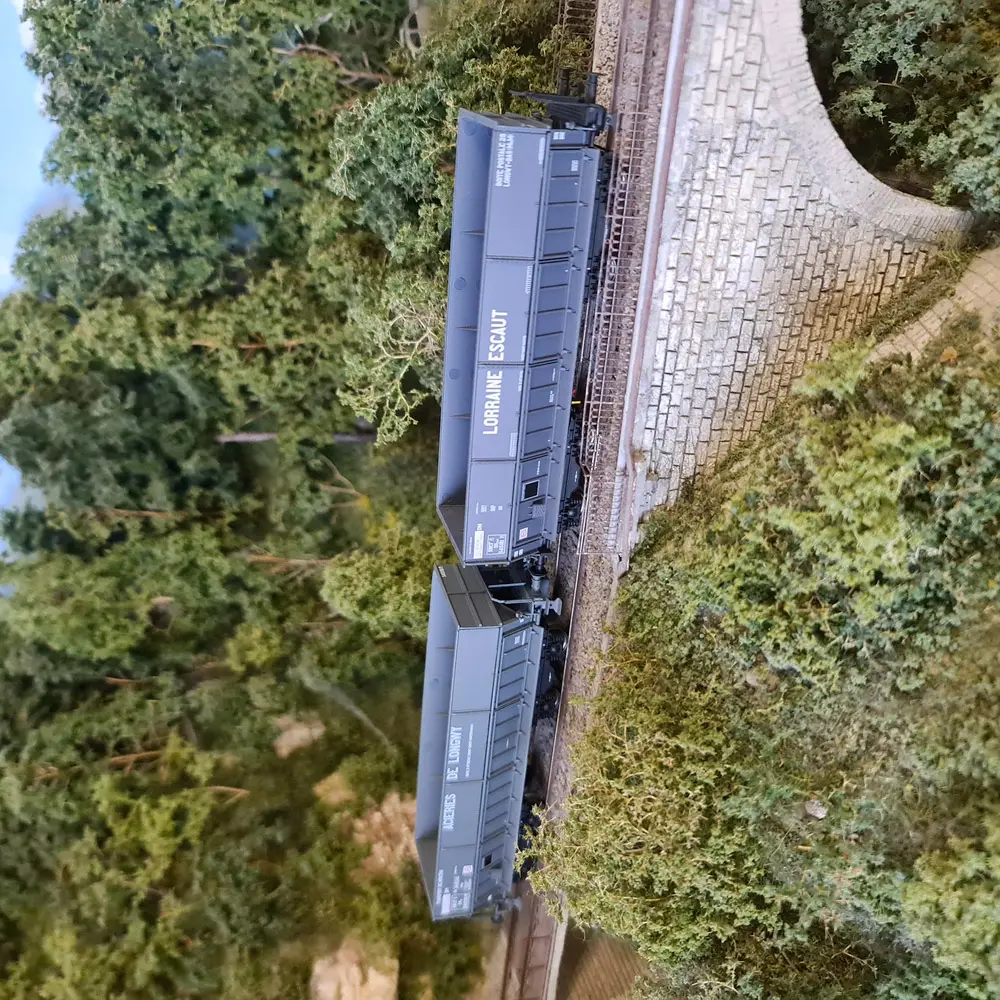 Set de 2 wagons minerais DM LS Models 31103 - HO : 1/87 - SNCF - EP III - 6