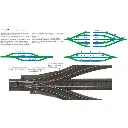 Aiguillage triple Ballasté - R2 437.5MM - 24,3° Marklin 24630 - 188,3 mm - HO 1/87ème - Code 83 - Voie C - 3R - 4