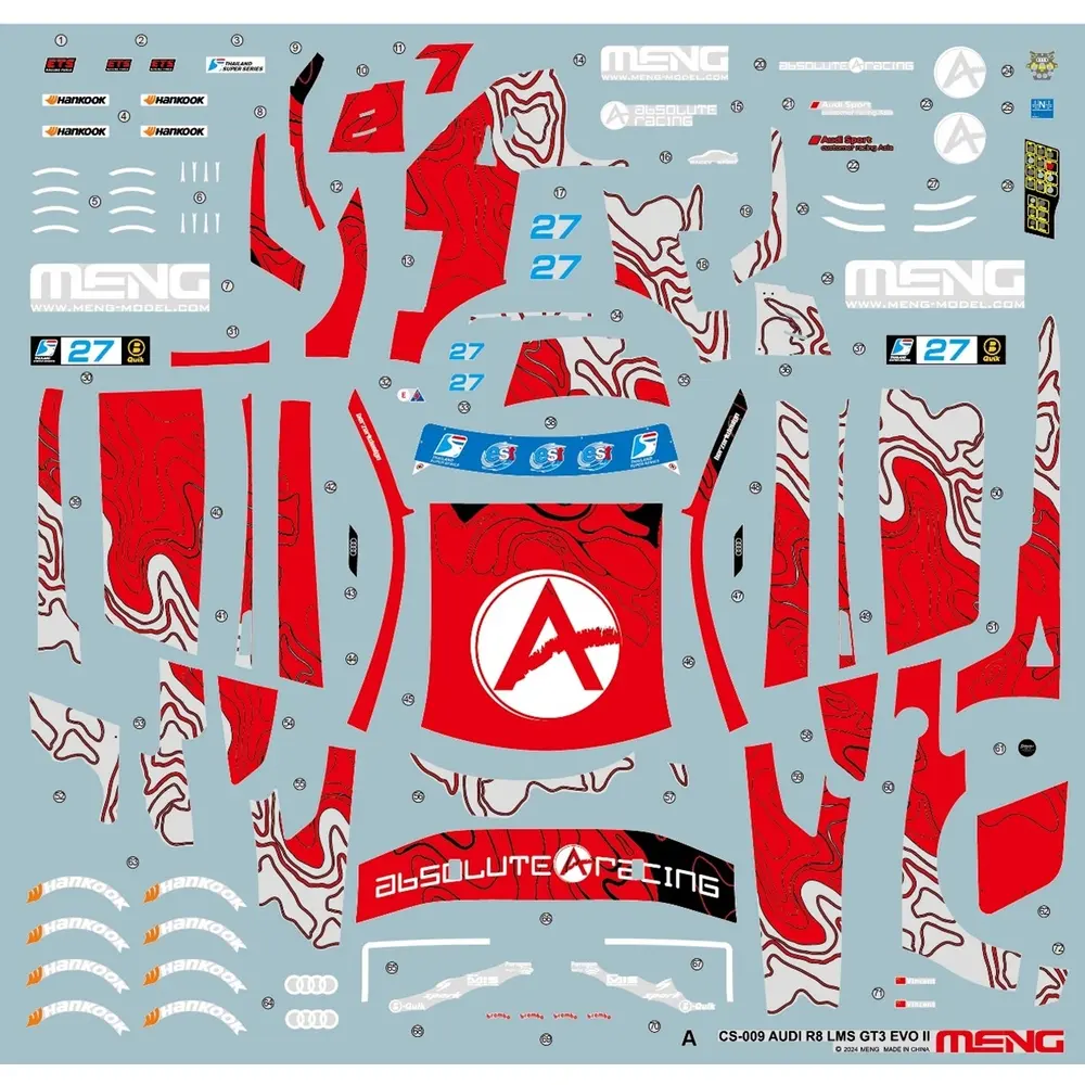 Audi R8 LMS GT3 EVO II - Meng-Model CS-009 - 1/24 - 17