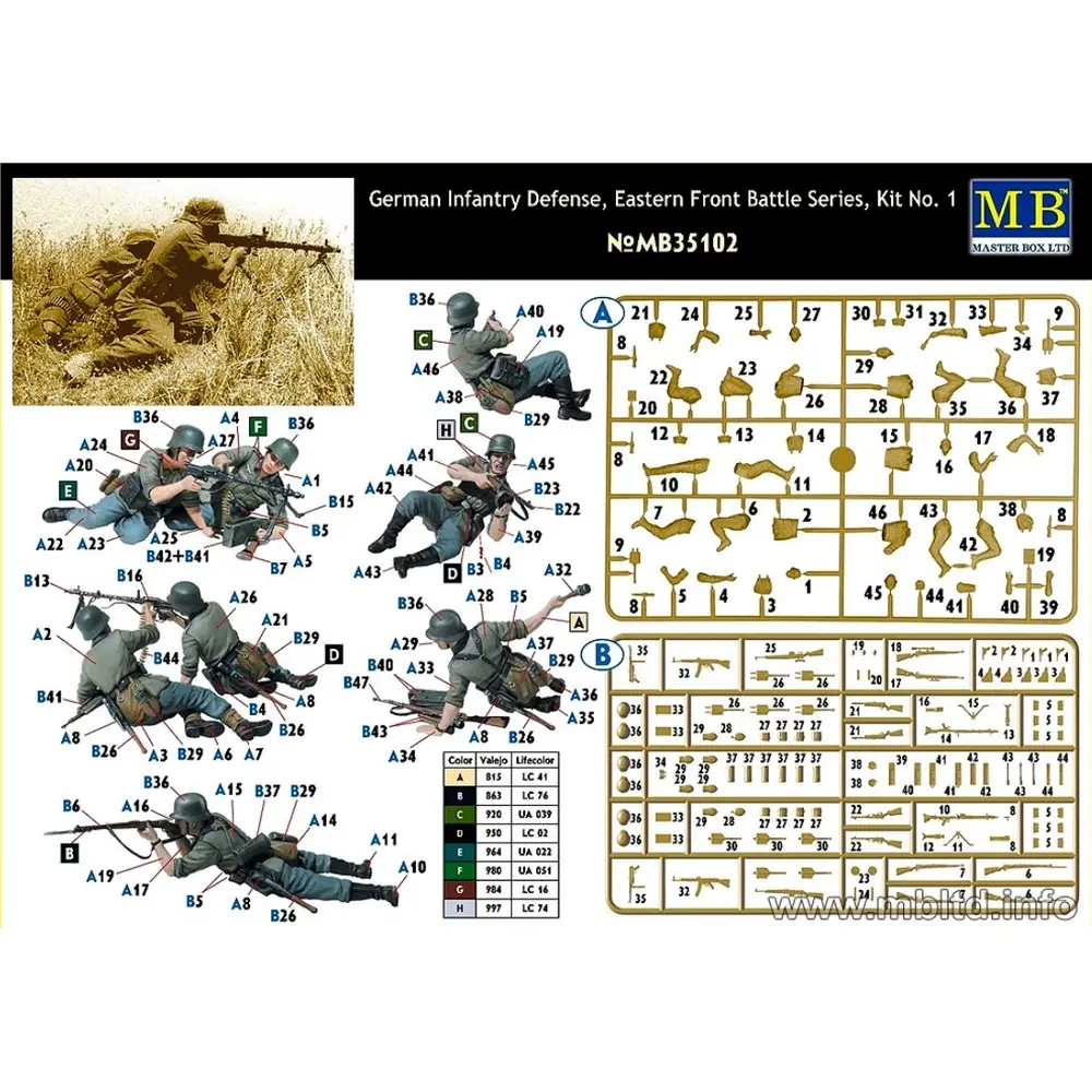Défense d'Infanterie Allemand - Front EST - Master Box Ltd 35102 - 1/35 - 2