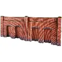 Mur de soutènement en briques rouges - Metcalfe PO244 - OO/HO - 2