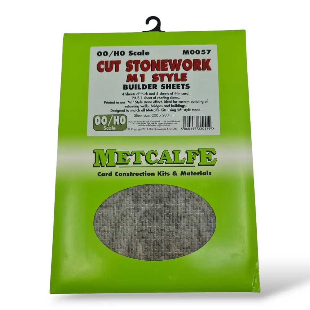 8 Feuilles de pierres taillées - Metcalfe M0057 - OO et HO - 280x200 mm - 2