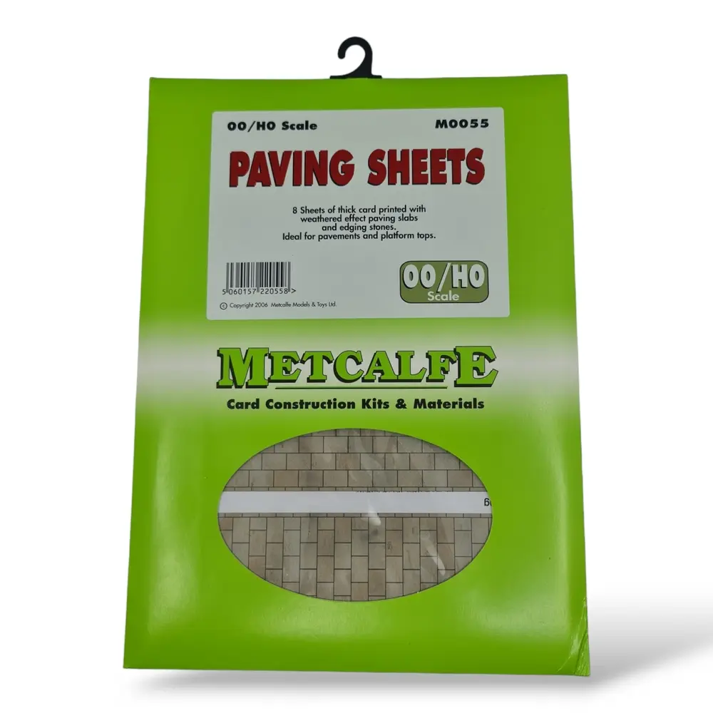 8 Feuilles de pavage de rue - Metcalfe M0055 - OO et HO - 270x190 mm - 2