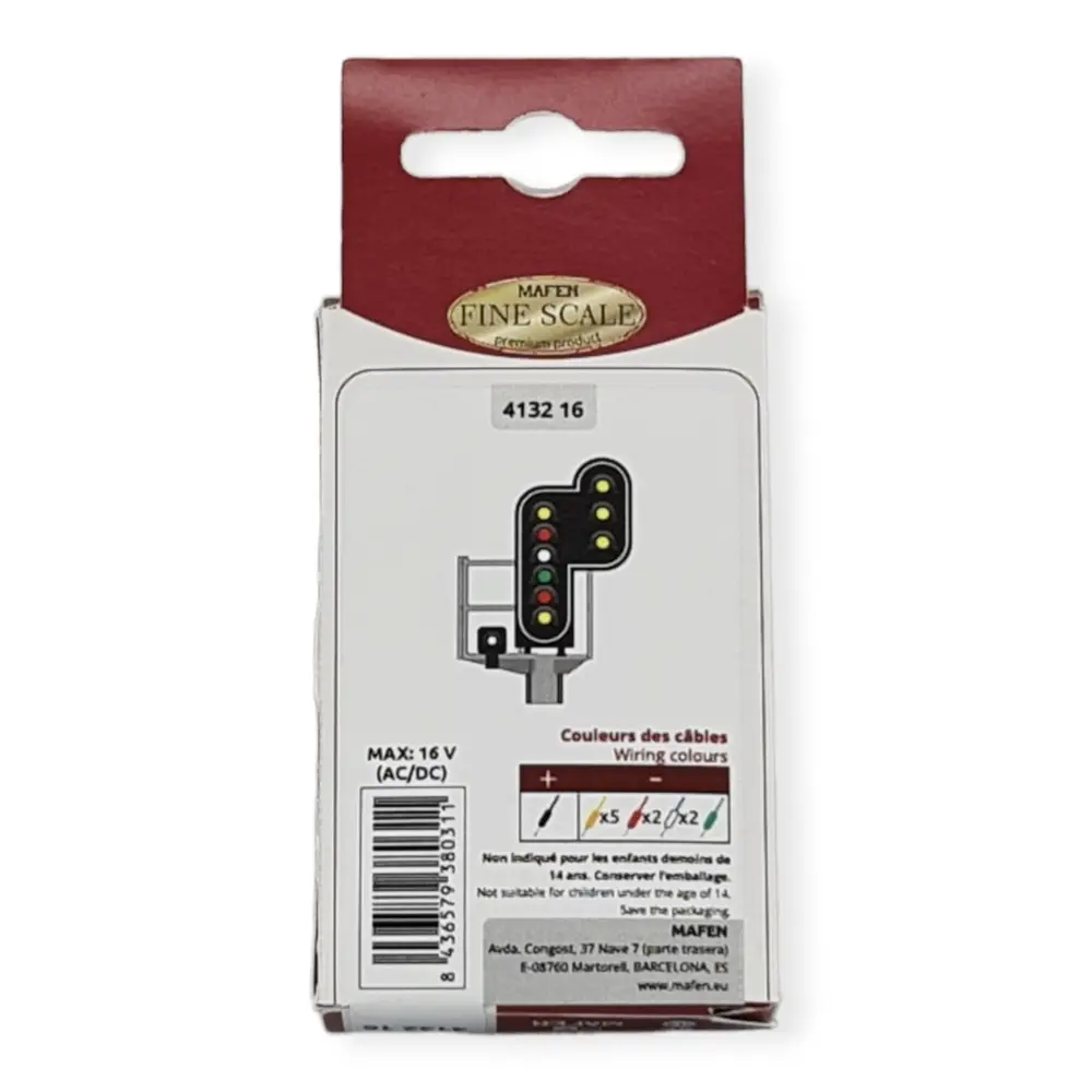 Signal 10 feux 2xJaune/rouge/blanc/vert/ rouge/jaune/blanc/2xjaune MAFEN 413216 - 4