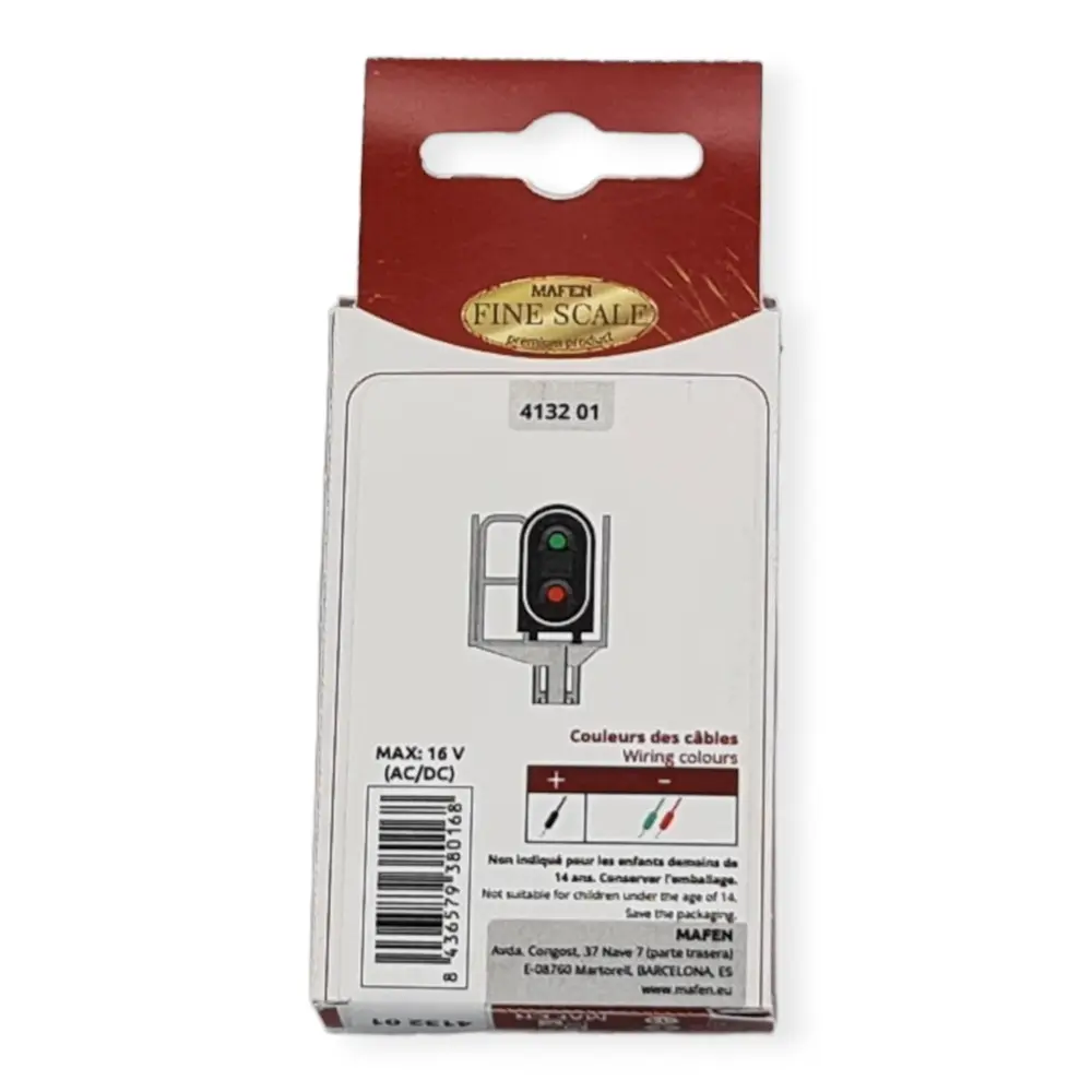 Signal principal 2 feux LED - Vert/rouge - MAFEN 413201 SNCF - N 1/160 - 4