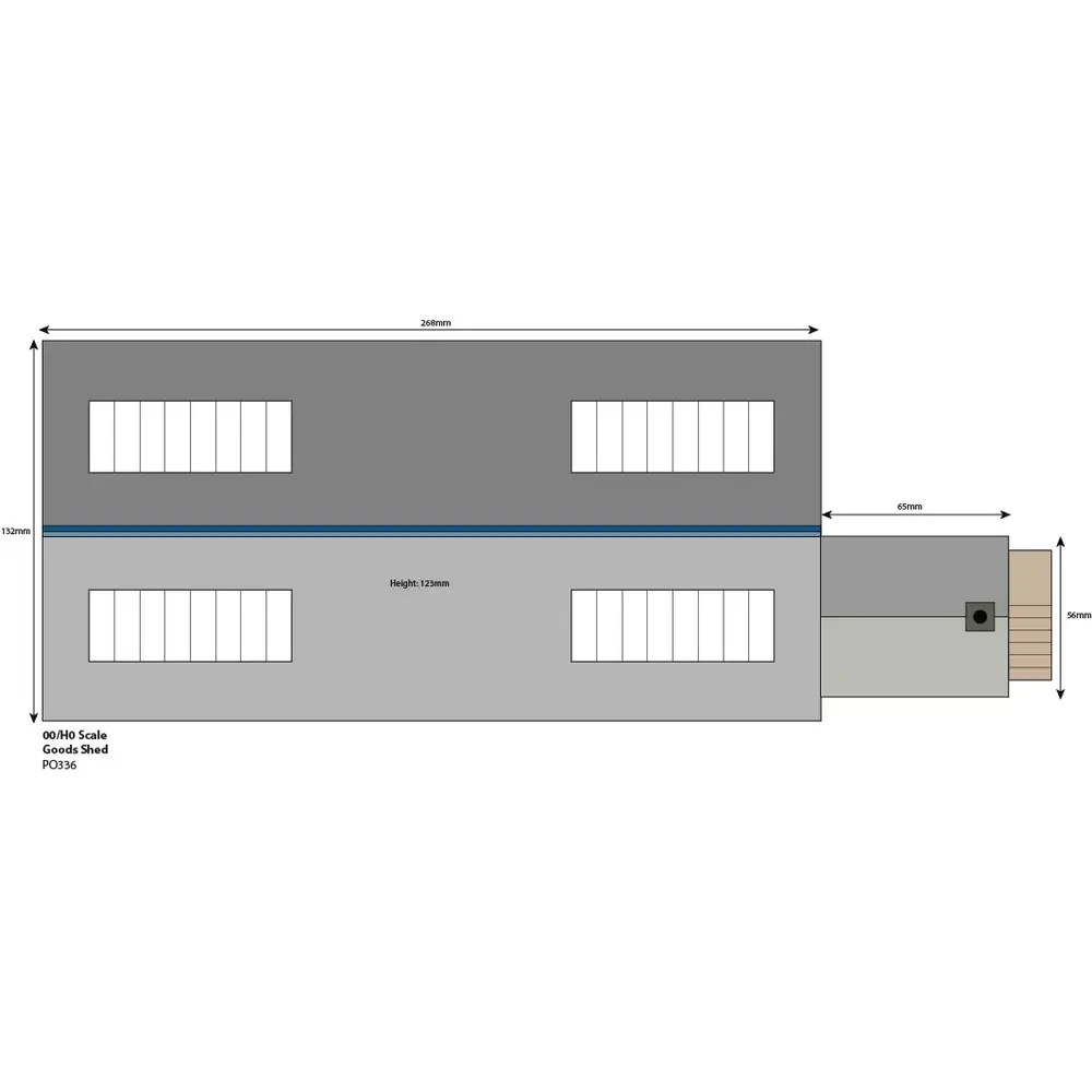 Hangar à marchandises de Carlisle - Metcalfe PO336 - OO/HO - 3