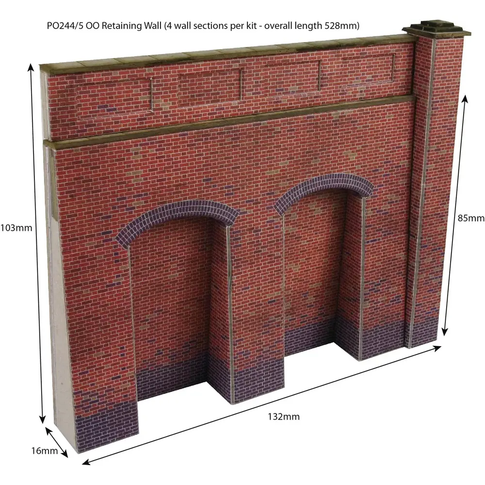 Mur de soutènement en pierre - Metcalfe PO245 - OO/HO - 3