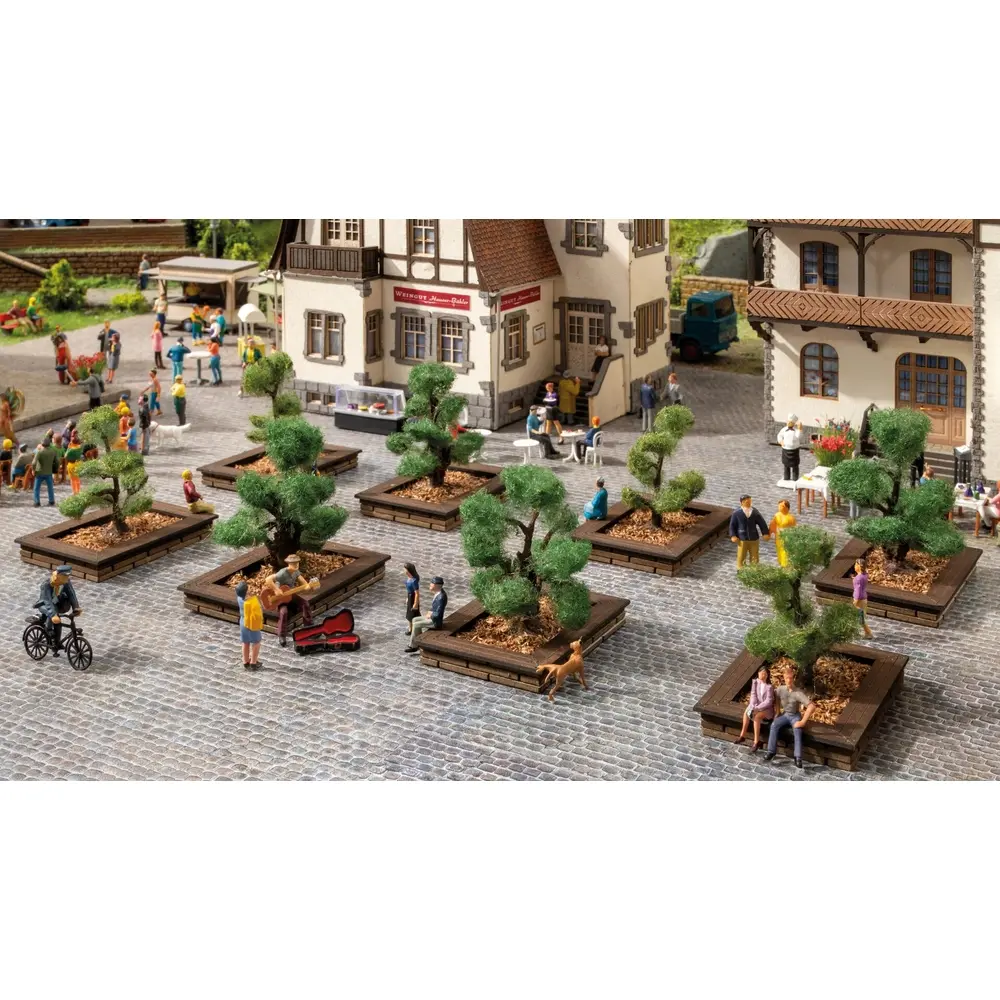 12x arbres d'ornement - HO 1/87 - NOCH 21546 - 3