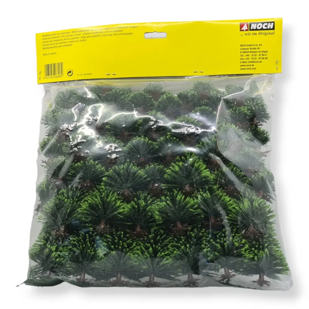 Pack de 50 sapins Noch 26826 - HO 1/87 TT 1/120 - Hauteur 50 à 140 mm - 4