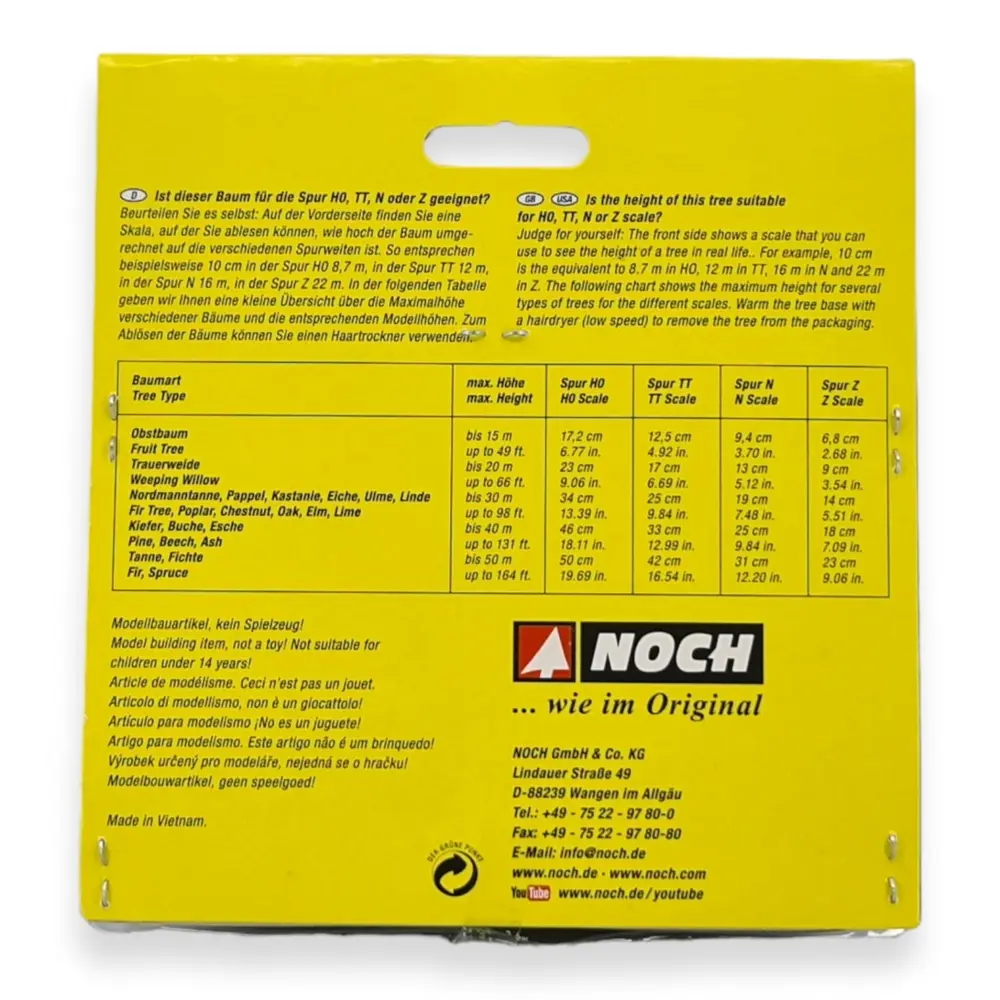Pack de 3 arbres fruitiers Noch 25110 - HO | TT - hauteur 80 mm - 5