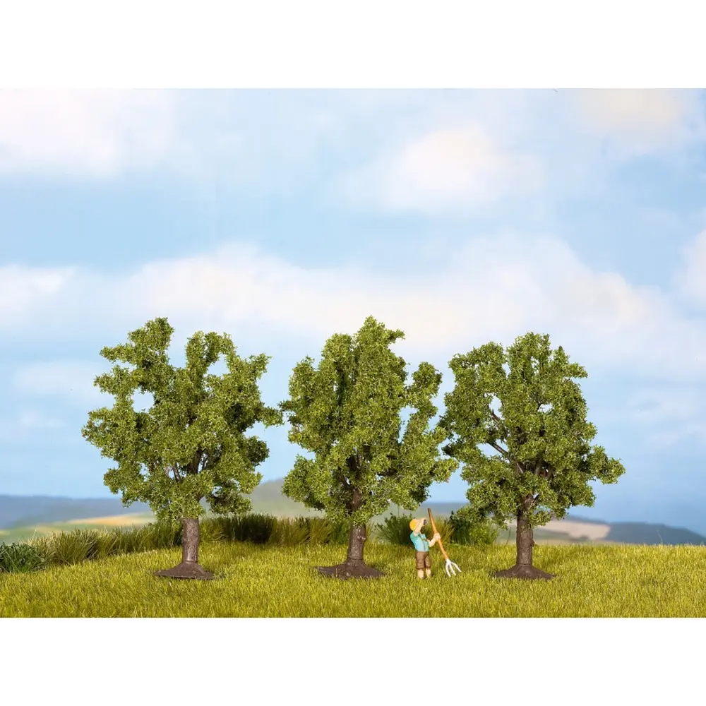 Pack de 3 arbres fruitiers Noch 25110 - HO | TT - hauteur 80 mm - 2