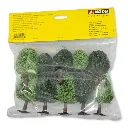 Pack de 10 arbres à feuilles Noch 26901 - HO 1/87 - TT 1/120 - 2