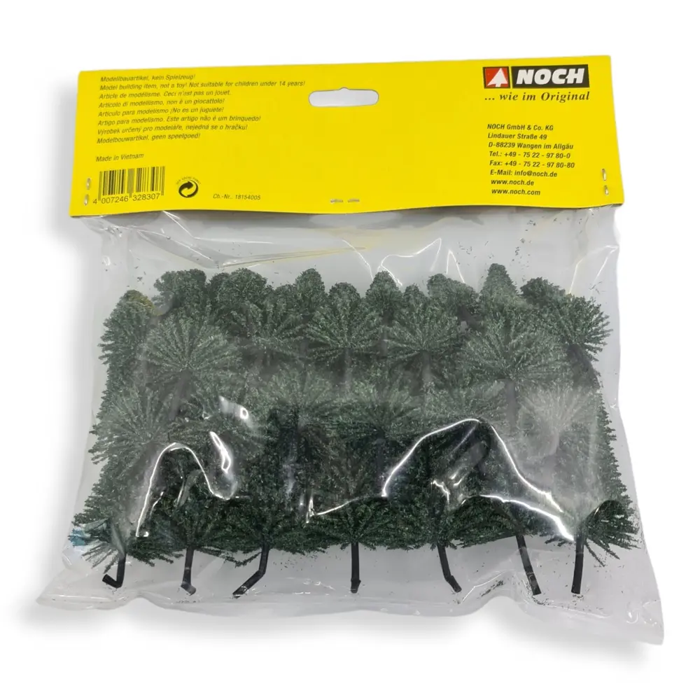 Pack de 25 sapins Noch 32830 - N 1/160 - Z 1/220 - Hauteur 35 à 90 mm - 4