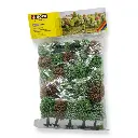 Pack de 25 arbres de printemps - NOCH 26806 - HO 1/87 & TT 1/120 - Hauteur 35 à 90 mm - 3