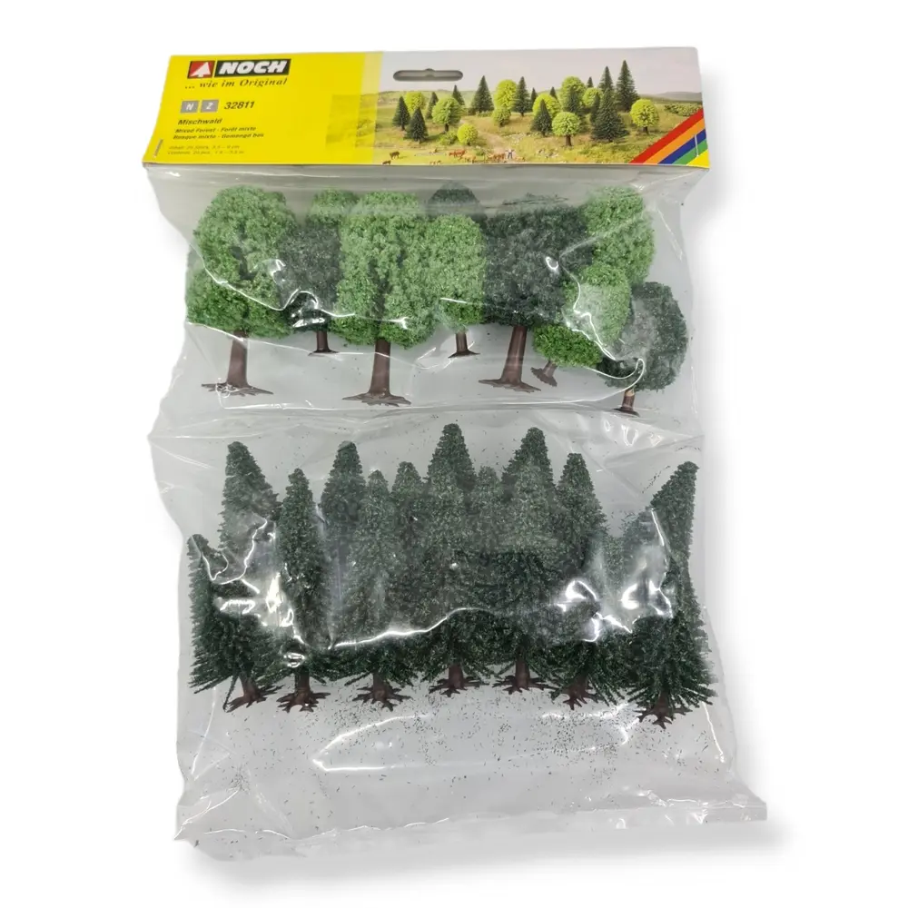 Pack de 25 arbres Mixtes Noch 32811 - N 1/160 - Z 1/220 - 35 à 90 mm - 3
