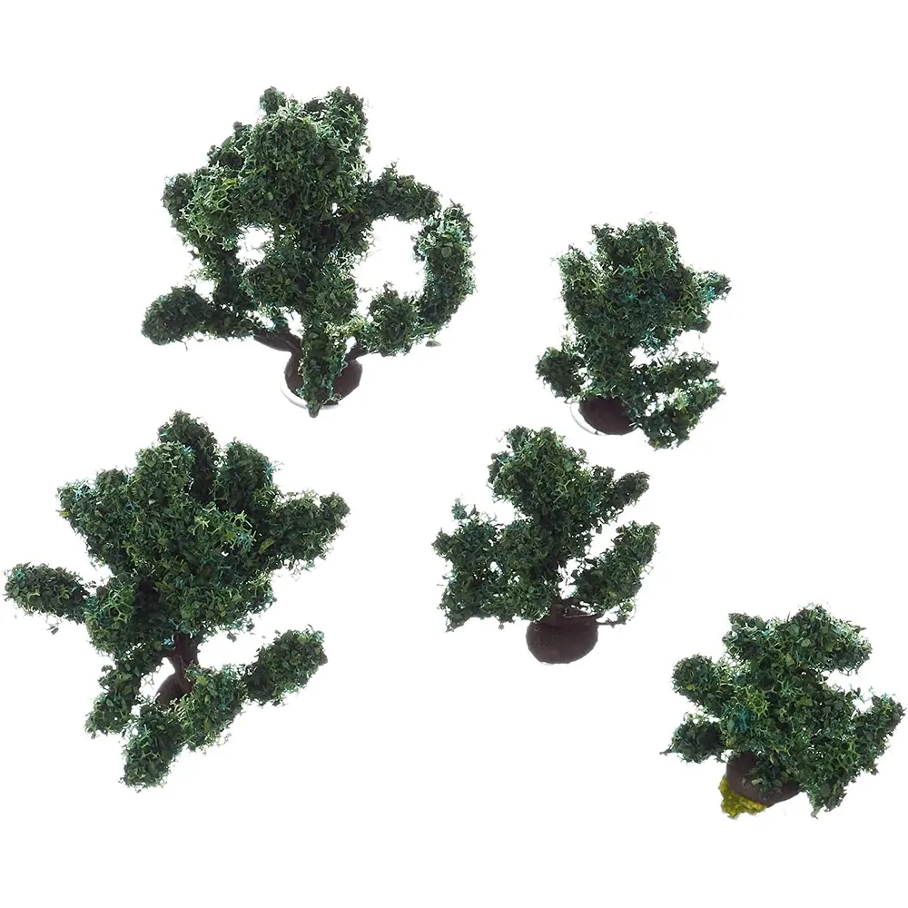 5 arbustes verts 3 à 4 cm de haut - NOCH 25410 - HO TT - 4