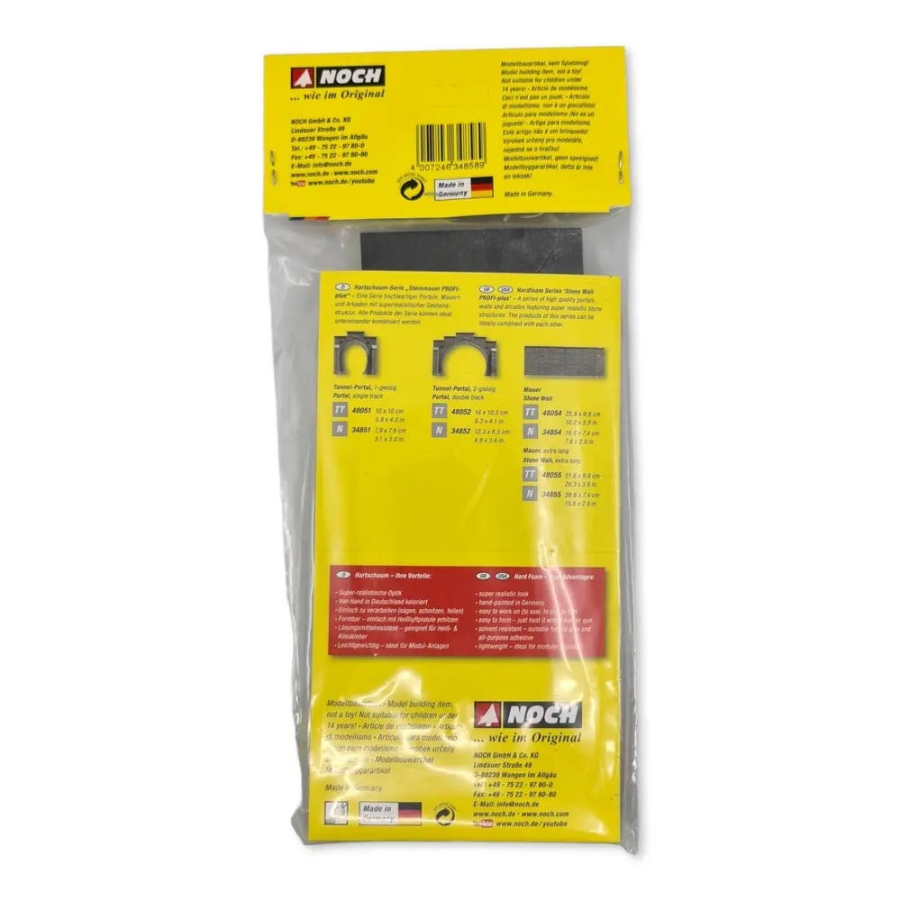 Mur avec arcades miniature Noch 34858 - N 1/160 - 198 x 77 mm - 2