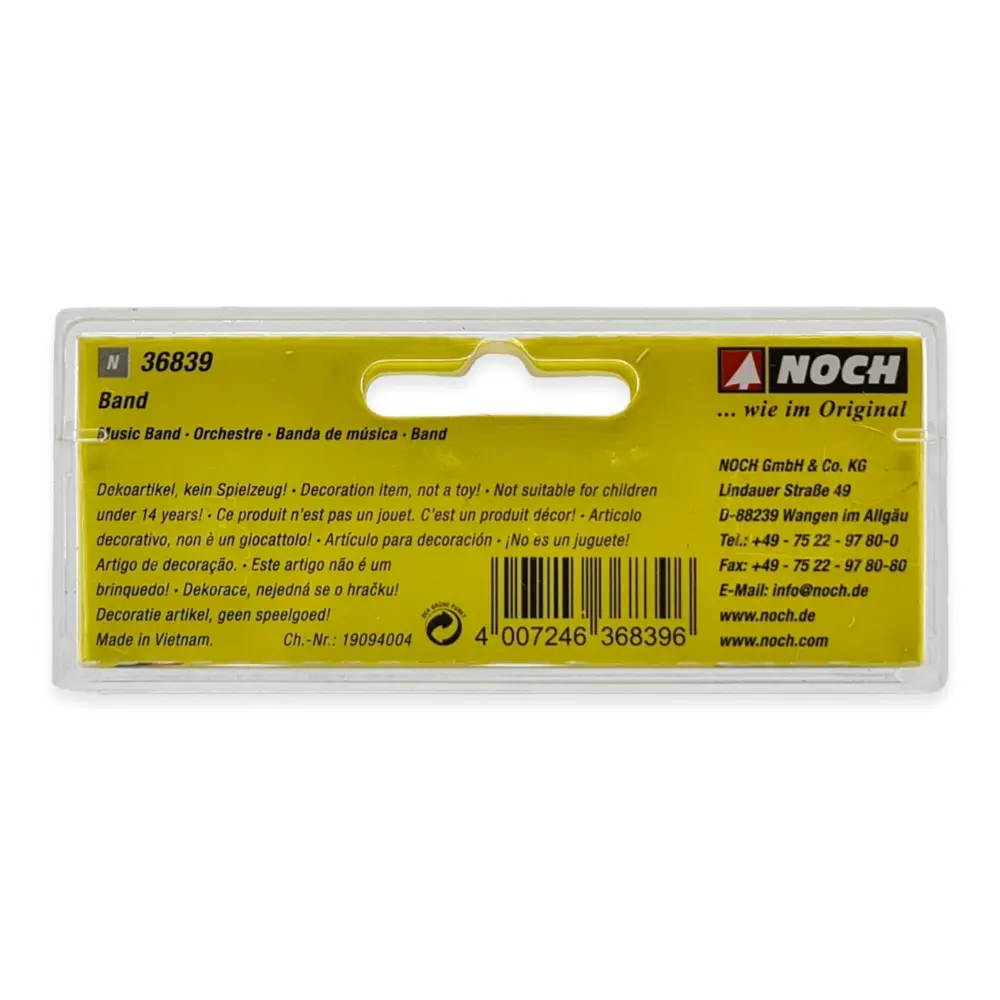 Pack de 6 personnages avec instruments de musique NOCH 36839 - N : 1/160 - 3