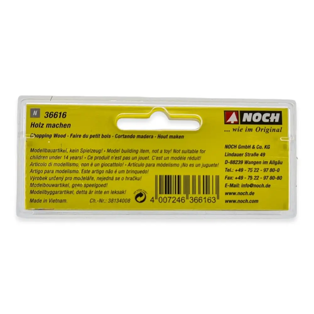 Pack de 6 personnages faisant du bois NOCH 36616 - N : 1/160 - 3