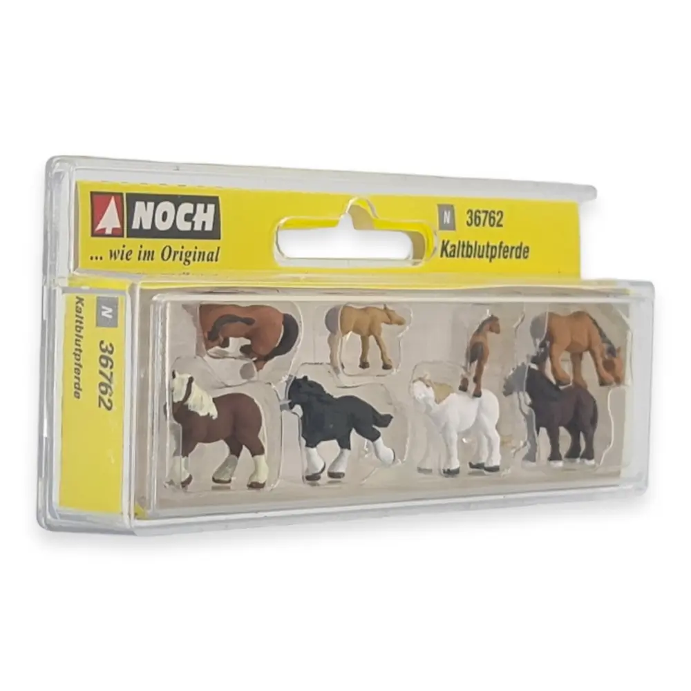 Pack de 8 chevaux de trait NOCH 36762 - N : 1/160ème - 2