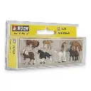 Pack de 8 chevaux de trait NOCH 36762 - N : 1/160ème - 2