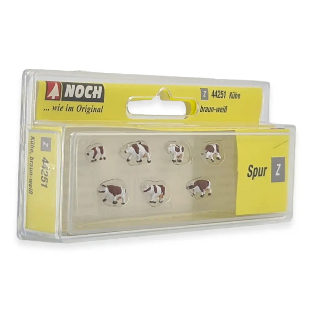 Pack de 7 vaches brunes et blanches NOCH 44251 - Z 1/220 - - 3