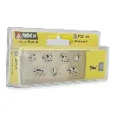 Pack de 7 vaches noires et blanches NOCH 44250 - Z 1/220 - - 2
