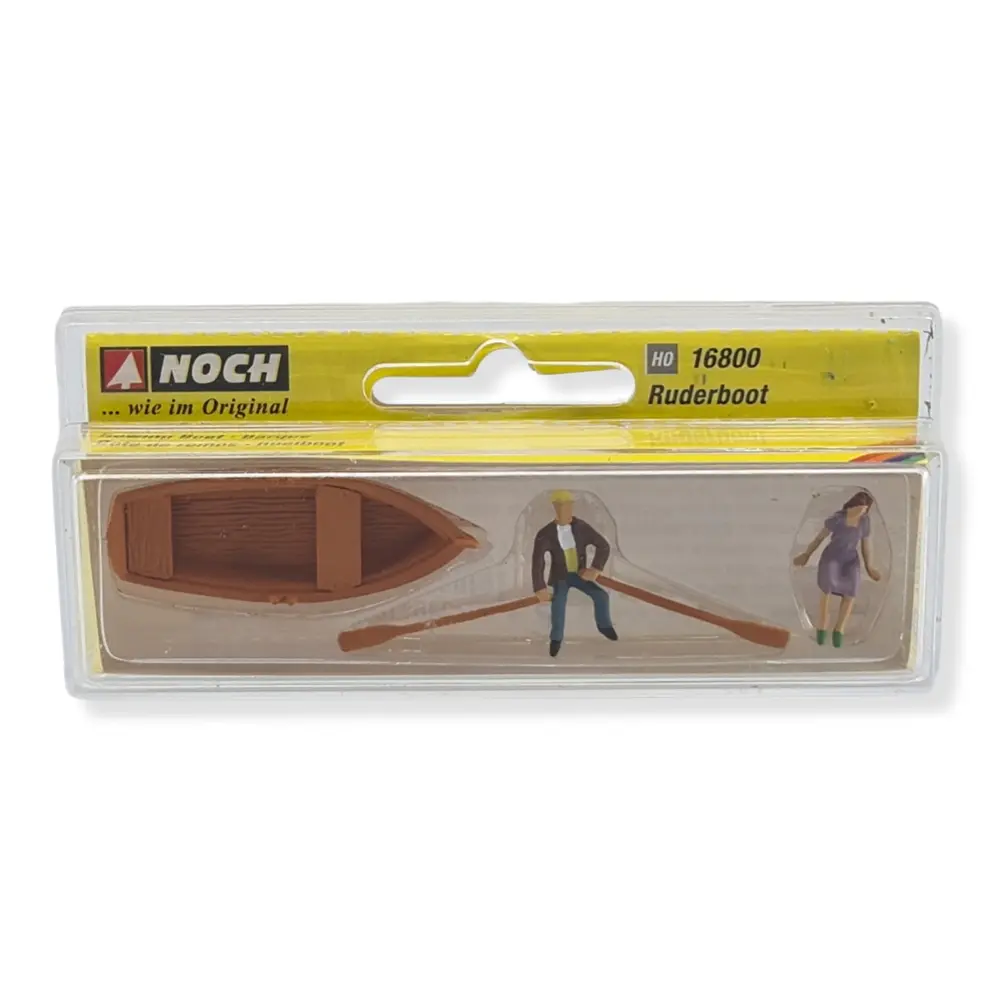 Lot de 2 personnages assis sur une barque NOCH 16800 - HO : 1/87 - 2