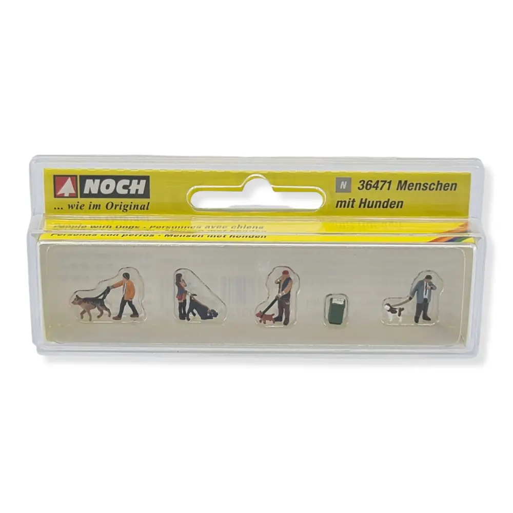 Lot de 4 personnages promenant leur chien NOCH 36471 - N 1/160 - 2
