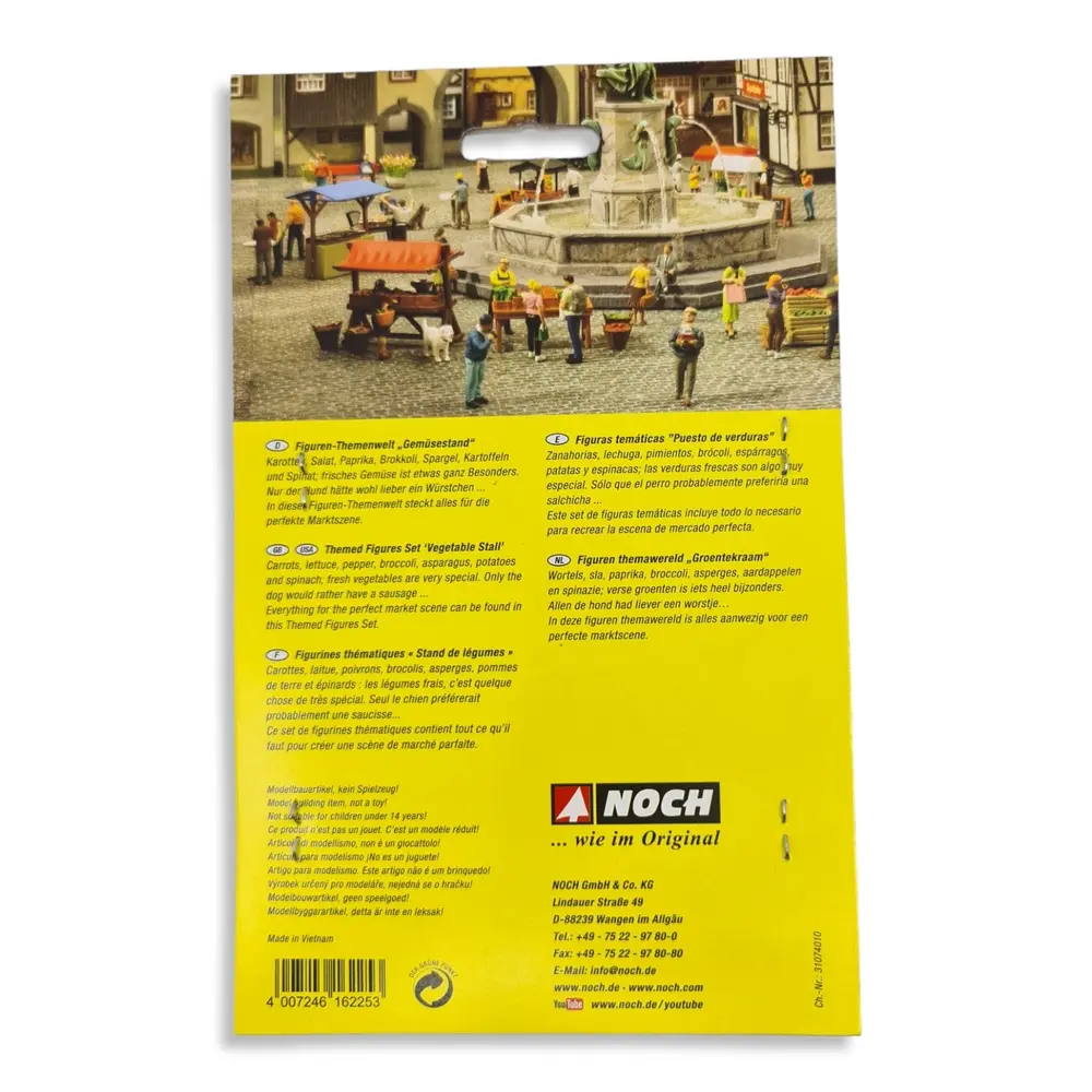 Pack de 4 personnages au marché NOCH 16225 - HO 1/87 - Marchand de légumes - 3