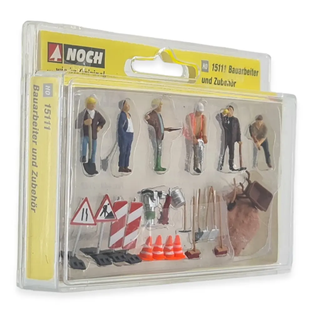 Pack de 6 constructeurs avec de nombreux accessoires NOCH 15111 - HO : 1/87ème - 2