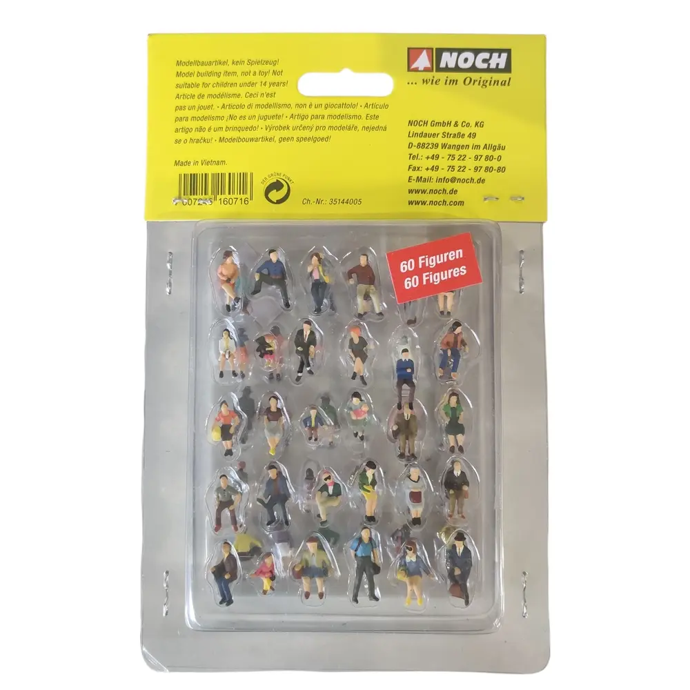 Lot de 60 personnages assis à la ville Noch 16071 - HO : 1/87 - 2