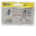 Lot de 4 Maçons et échafaudage NOCH 15054 - HO 1/87 - 2