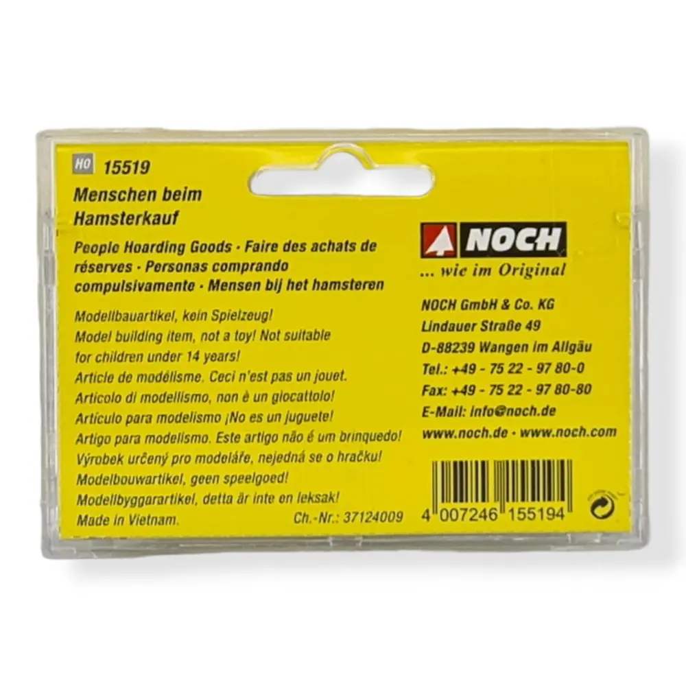 Kit personnages NOCH 15519 - HO 1/87 - réserve papier toilette - 4