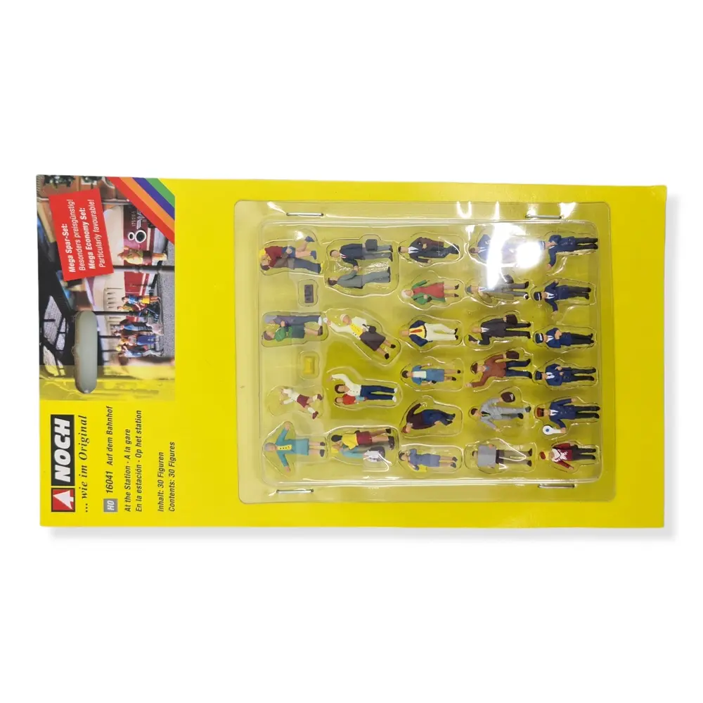 Lot de 30 figurine "À la gare" NOCH 16041 - HO 1/87 - 2