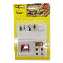 Pack de 4 personnages au marché NOCH 16225 - HO 1/87 - Marchand de légumes - 2