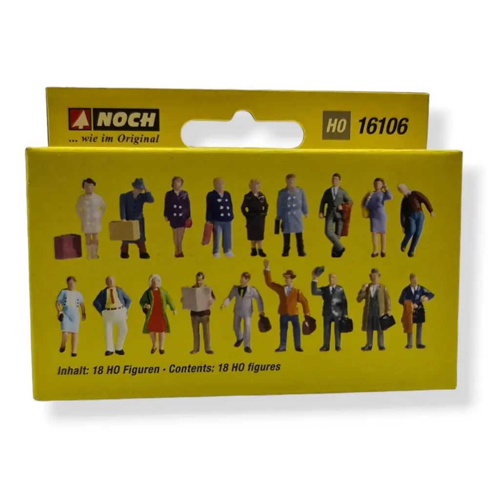 Pack XL 18 Figurines "Voyageurs" NOCH 16106 - HO 1/87ème - 3