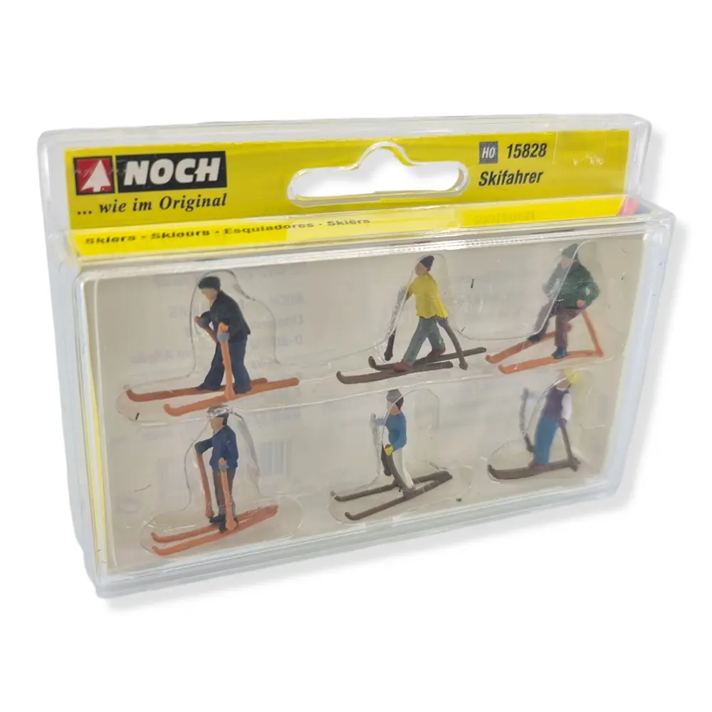 Lot de 6 skieurs adultes NOCH 15828 - HO 1/87 - 2