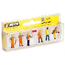 Lot de 6 Figurines - Suivre les Travailleurs - Noch 15277 - HO : 1/87  - 2