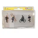 Lot de 4 ramoneurs au travail avec accessoires NOCH 15052 - HO 1/87 - 2