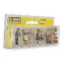 Pack de 6 personnages "Les agriculteurs" avec accessoires NOCH 15617 - HO : 1/87ème - 3