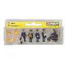 Lot de 5 facteurs  au travail avec 4 boîtes aux lettres NOCH 15088 - HO 1/87 - 2