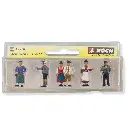 Lot de 6 personnages en vêtements typiques et folkloriques NOCH 15578 - HO 1/87 - 2