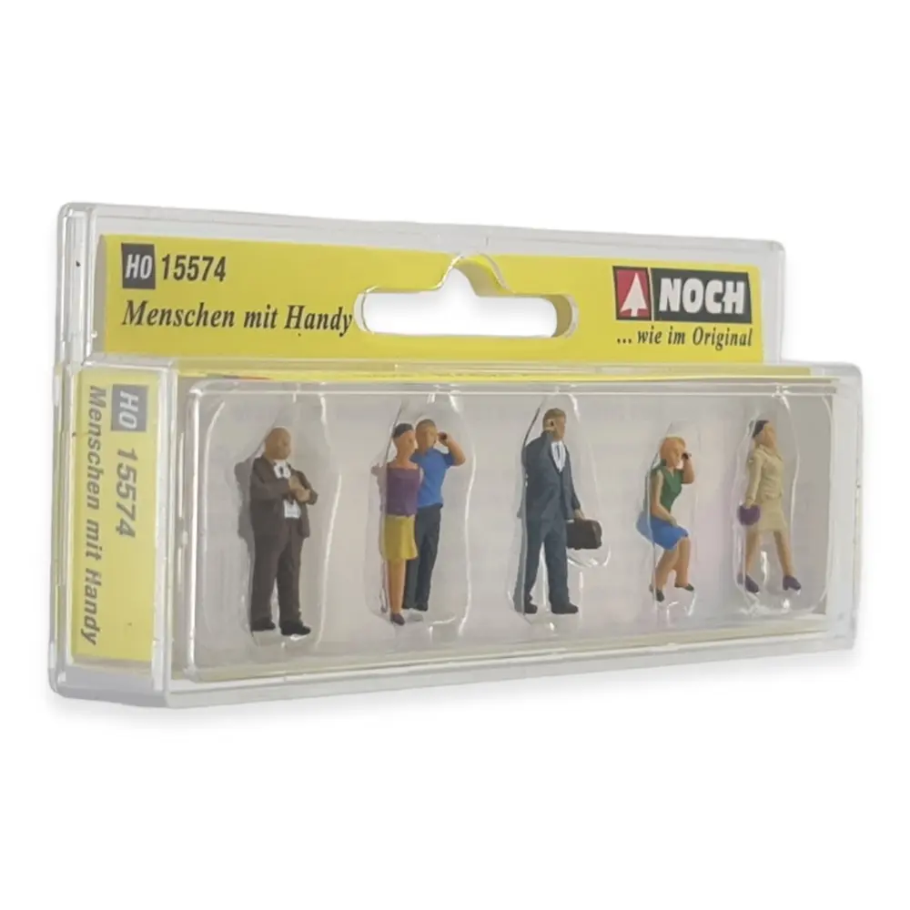 Pack de 6 personnages avec leur téléphone NOCH 15574 - HO : 1/87ème - 2