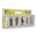 Pack de 6 personnages avec leur téléphone NOCH 15574 - HO : 1/87ème - 2